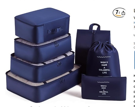 Miniatura 5 de Maleta de viaje + kit organizador x7